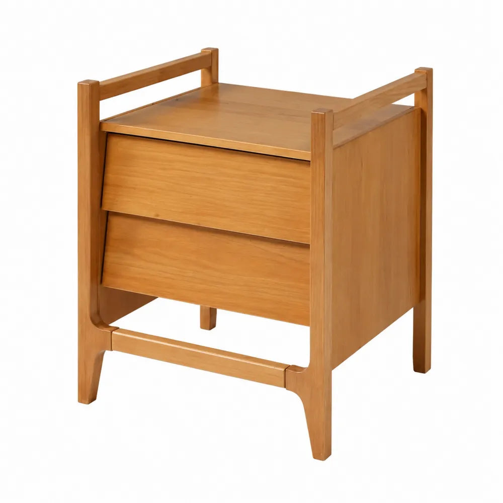 Comodino in legno con 2 cassetti 50x40x60 cm