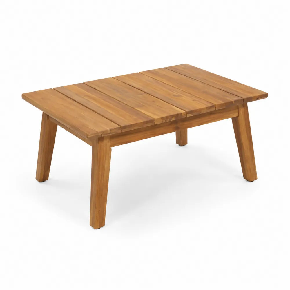 Tavolino da caffè in legno di acacia per esterni 90x50x35 cm